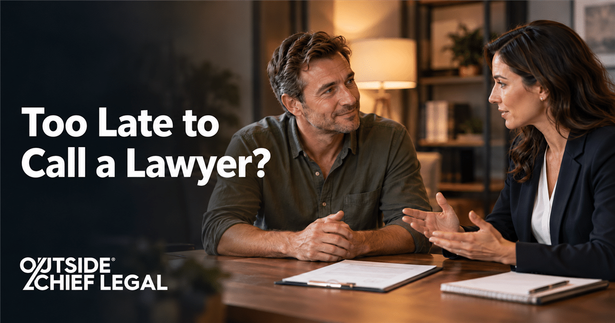 A business owner realizing it’s not too late to call a lawyer about a signed contract