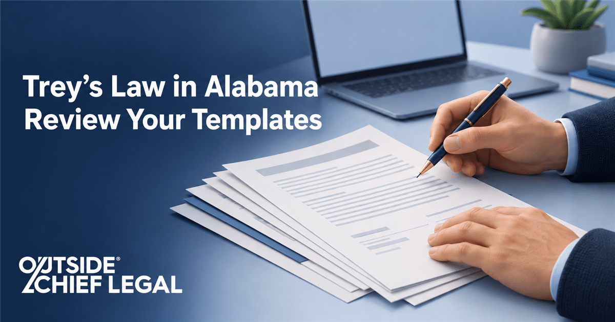 An Alabama employer reviewing a separation agreement template under Trey’s Law.